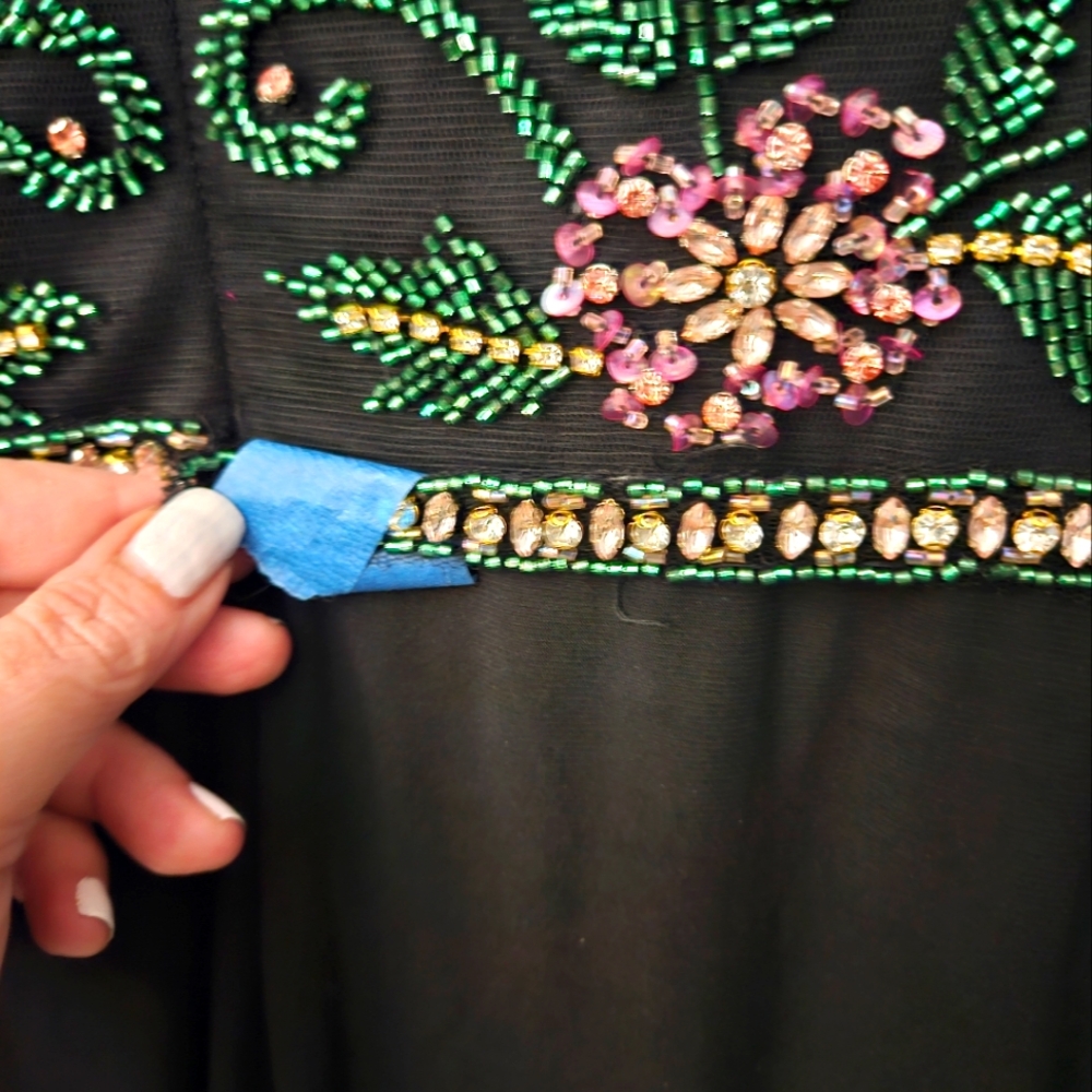 Mac Duggal 67870 Beaded Illusion High Neck Trumpet Gown SZ 6 NWOT - Picture 7 of 14